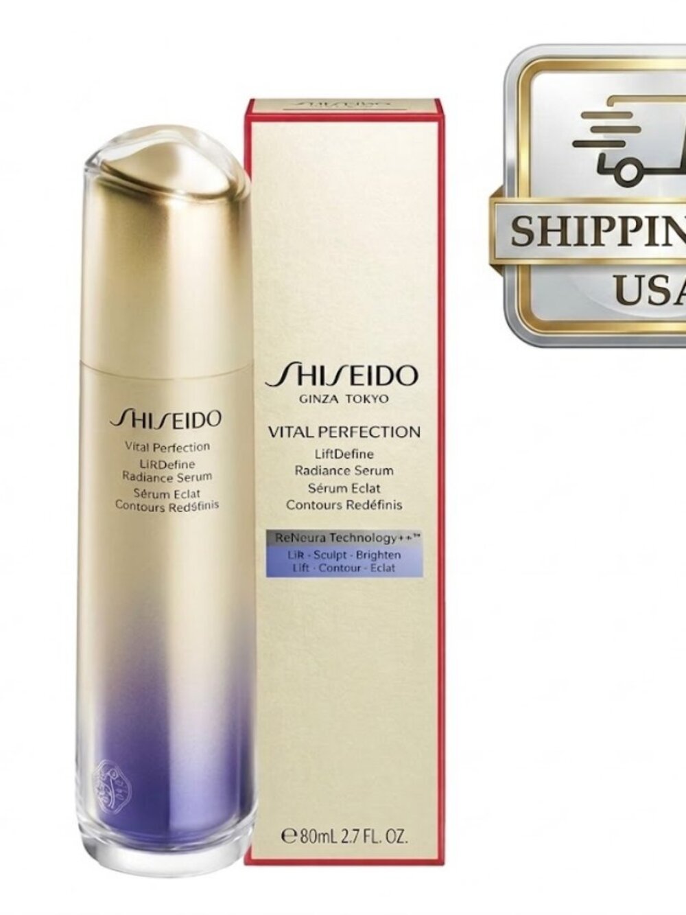 Shiseido Vital Perfection LiftDefine Radiance Serum 80ml / 2.7 FL. OZ New Sealed